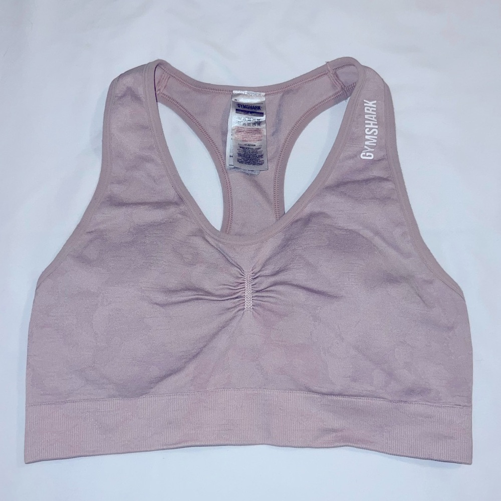 GYMSHARK Adapt Animal Sports Bra Light Blush Color Fits 34-38D-DD Good Support